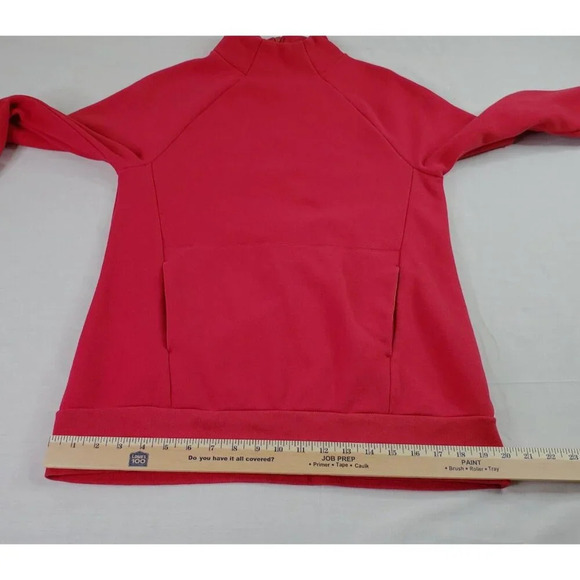 Fabletics x Madelaine Petsch Sweatshirt Women M Red 1/2 Zip on Back Pullover Gym - Picture 11 of 16